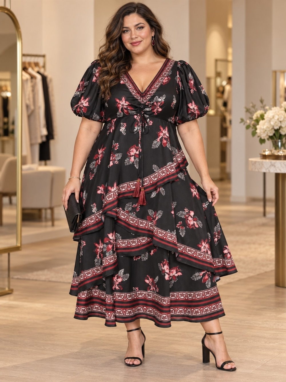 City Chic Drama Queen Floral Maxi Dress | Size S (16) - NWT
